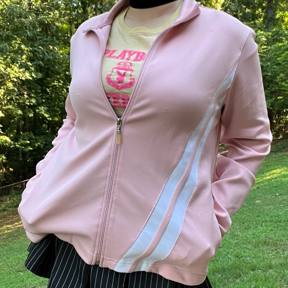 New York and Company NY JEANS Baby pink track jacket